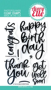 Avery Elle Bold Greetings Clear Stamps - Picture 1 of 1