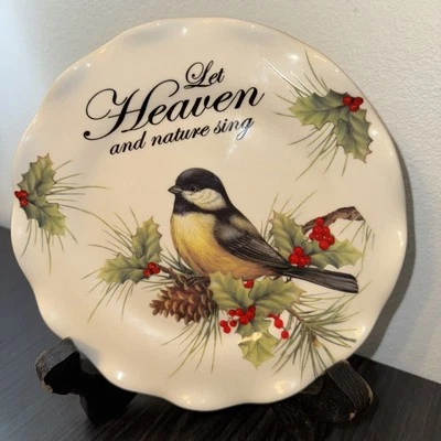 Cracker Barrel "Let Heaven & Nature Sing" Bird Dinner Plate 8.5” - Image 1 of 3