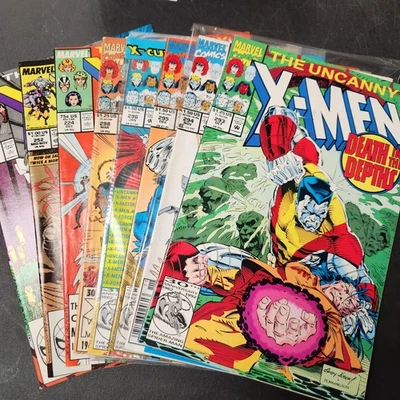 Uncanny X-Men 293-296, 298, 224, 252, 228 Lot 8 Marvel Comic Books 1988 VG - Image 1 of 4