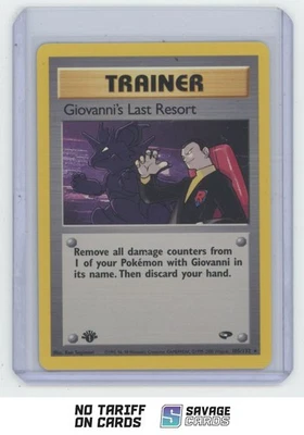 2000 Pokemon Gym Challenge 1st Edition Giovanni’s Last Resort #105/132 - Image 1 of 3