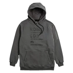 Rome SDS Snowboard Riding Hoodie Windproof Pullover Mens Small Stacked Grey New - Picture 1 of 1