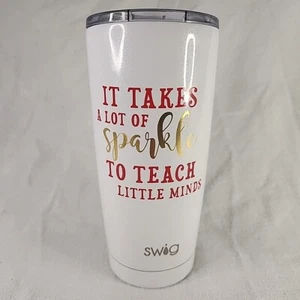 Mug Swig Teacher Tumbler Stainless Steel 20oz Travel Tumbler And Lid - Picture 1 of 6