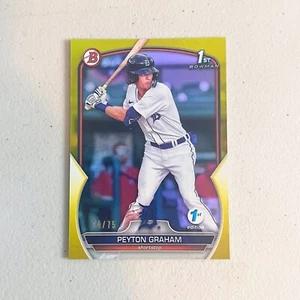 2023 Bowman Peyton Graham 1st Bowman First Edition Yellow Foil 74/75 Tigers - Picture 1 of 6