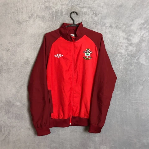 Southampton Training Jacket With Zipped Red Umbro Polyester Mens Size M Cover