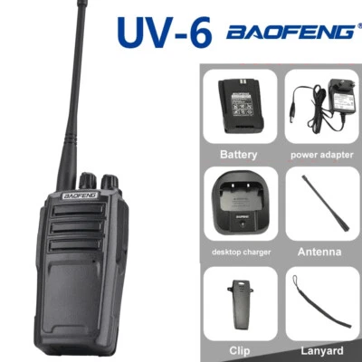 Baofeng UV-6 Walkie Talkie 128 Channel UHF VHF Dual Band Handheld Two Way Radios - Image 1 of 4