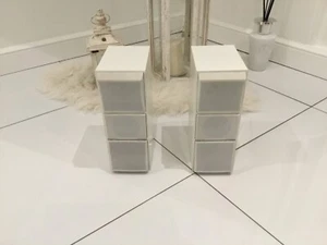 Bang Olufsen BeoVox CX100 Speakers Compact 3-way WHITE Aluminium 100 Watts B&O - Picture 1 of 5