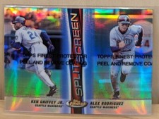 1999 Finest Split Screen DUAL REFRACTORS #SS2 Ken Griffey Jr. / Alex Rodriguez
