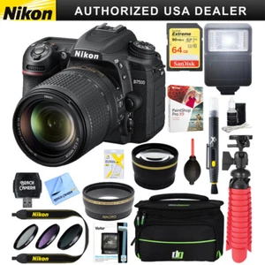 Nikon D7500 Digital SLR Camera + AF-S 18-140mm ED VR Lens Memory & Flash Kit - Picture 1 of 11