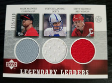 2002-03 UD Superstars Legendary Leaders Mcgwire Manning Yzerman /250