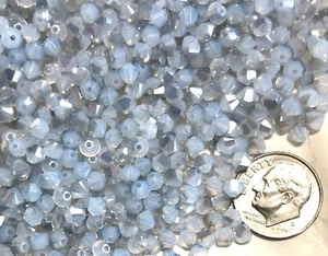 Vintage Swarovski® Crystal Bicone Beads #5328 4mm-WHITE OPAL BLUE SHADE-1,440 PC - Picture 1 of 12