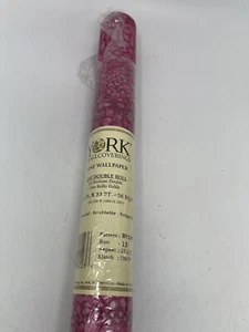 york wallcoverings wallpaper Vintage Pink Snakeskin Print Silver Prepasted 33’ L - Picture 1 of 5