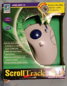 A4 Tech WWT-13 Vintage 90s Scroll 4D Trackball Large Mouse Brand New - Picture 1 of 4