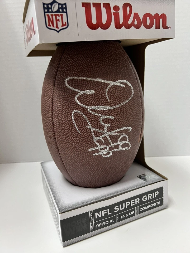 Warren Sapp Autographed NFL Football Authentic - Hall Of Fame Tampa Bay Bucs - Image 1 of 3