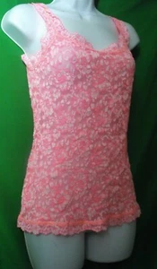 NEW HANKY PANKY 594624 PZWH SIGNATURE CROSS-DYED SHEER LACE CAMISOLE S - Picture 1 of 1