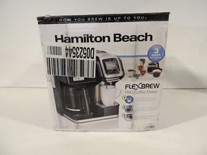 Hamilton Beach Flexbrew Trio Single Serve or 12 Cup Coffee Maker K-cup or Ground - Picture 1 of 3