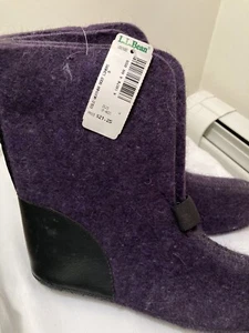 LL BEAN UNISEX VINTAGE NOS Gray Wool Boot Liners Insert Size 5 Heel To Toe 10” - Picture 1 of 19