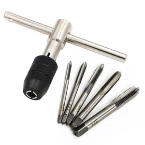 M6 - M12 Metric MM Tap Rethreading Re-Thread Cutter Set + T Bar Wrench 6pc - Picture 1 of 11