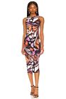 H:ours L'opera Midi Dress size XS NWT Fuchsia Swirl $208 msrp