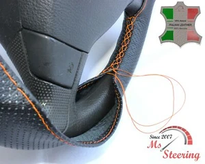 CUBIERTA DE VOLANTE DE CUERO PERFECTO NEGRA PARA GEO TRACKER 89-97 PUNTA NARANJA - Imagen 1 de 6