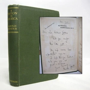 A Briton In America SIGNED by Harold Spender to Lady Auckland Geddes 1921 1st ed - Picture 1 of 12