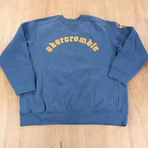 abercrombie fitch embroidered varsity spellout sweatshirt XL vtg 90s y2k - Picture 1 of 4