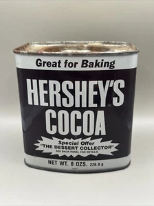 Vintage Hershey's Cocoa 8 oz. Advertising Tin  Metal Can with Lid - Picture 1 of 8