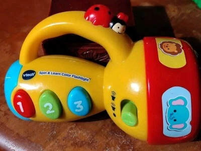 VTech Spin & Learn Color Flashlight  Yellow/Red, Works Great Minor Wear!! Foto 1 de 4