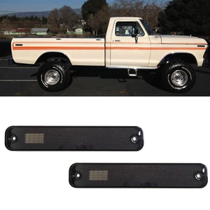 L&R Smoke Front Rear Bumper Side Marker Light For 1975-1979 Ford F-150 Bronco - Picture 1 of 12