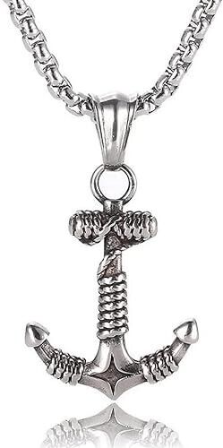 Pendant For Men Sailor Rope Anchor Hook Designed Stainless Steel Locket Necklace