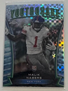 Malik Nabers Topps Chrome Football 2024 Youthquake X-Fractor New York Giants - Bild 1 von 2