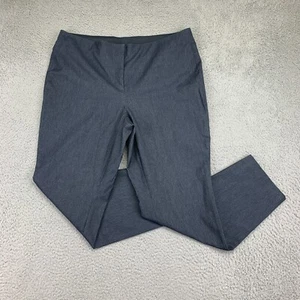 Alfani Pants Womens 16 Heather Gray Mid-Rise Tapered Leg Ankle Stretch Preppy - Picture 1 of 11
