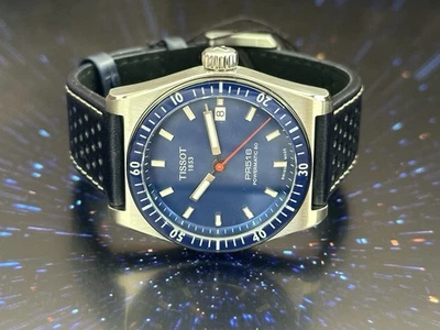 Tissot PR516 Powermatic 80 Watch 38mm Blue Dial, Leather Strap, T1494071604100 - Image 1 of 4