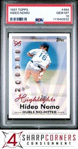 1997 TOPPS #464 HIDEO NOMO DODGERS POP 4 PSA 10 - Picture 1 of 3