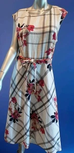 JOULES-LUCINDA dress Feminine Flowy Floral Fit & Flare Cotton Garden Party Sz 12 - Picture 1 of 15