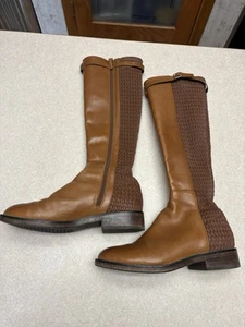 Cole Haan Lexi Grand Knee High Stretch Brown Leather Boots w12048 Women Size 8.5 - Picture 1 of 7