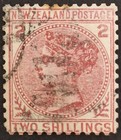New Zealand 1878, 2s.deep Rose Stamp Used (SG185)