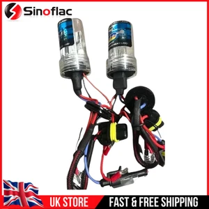 2x Sinoflac H15 HID Xenon Bulbs 6000K White | Extra Bright Headlight Pair - Picture 1 of 1