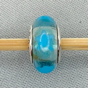 Authentic Pandora Moments Blue Stars Glass Charm/Bead Silver 925 ALE 790905 - Picture 1 of 8