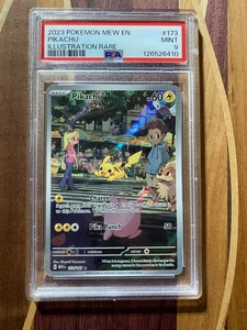PSA 9 Pikachu 173/165 - Scarlet & Violet: 151 Illustration Rare English - Picture 1 of 2