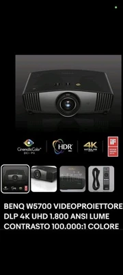 BENQ W5700 VIDEOPROIETTORE DLP 4K UHD 1.800 ANSI LUME CONTRASTO 100.000:1 COLORE - Imagen 1 de 4