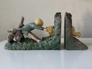 Charpente WINNIE THE POOH 13" Bookends Stuck At Rabbits House Disney Classics - Picture 1 of 6