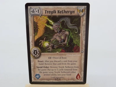 WARLORD Saga of the Storm CCG Elf Character Card TREYIK NETHERYN 20/78 #1048 - Image 1 of 2