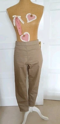 M&S Size 12 Short Dark Camel/Beige Stretch Jeggings - Image 1 of 4