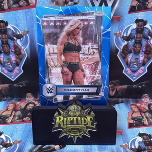 Charlotte Flair WWE Topps Chrome 2025 Blue Refractor /150 #123 - Picture 1 of 4