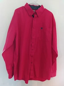 Cinch Sz XL Hot Pink Long Sleeve Button Up Unisex Shirt - Picture 1 of 5