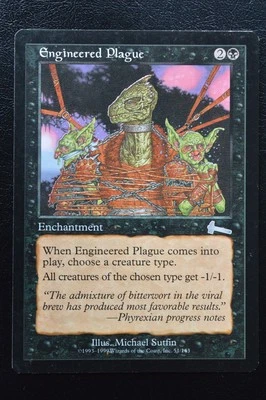 Magic The Gathering MTG ENGINEERED PLAGUE Urza's Legacy LP Lightly Played - Image 1 of 2