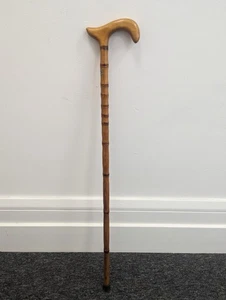 Vintage Solid Wood Beech Bamboo Walking Stick/Cane L36" D26 W650 - Picture 1 of 10