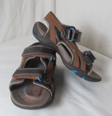 Clark s Boy s Brown Leather Active Air Sandals Size 11 EUC #R7 - Image 1 of 4