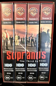 SOPRANOS, THE - SERIES 3 BOX SET (PAL VHS, 2001) GC. NO STICKY-TAPE SYNDROME! - Picture 1 of 13