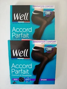 2er SET STRUMPFHOSE WELL ACCORD PERFEKT BLICKDICHT 45 DEN GRÖSSE 1 FARBE SCHWARZ - Bild 1 von 3